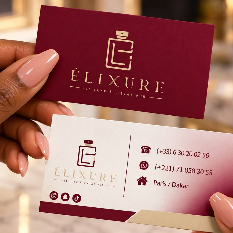 Cartes de visite – Élixure (parfums)