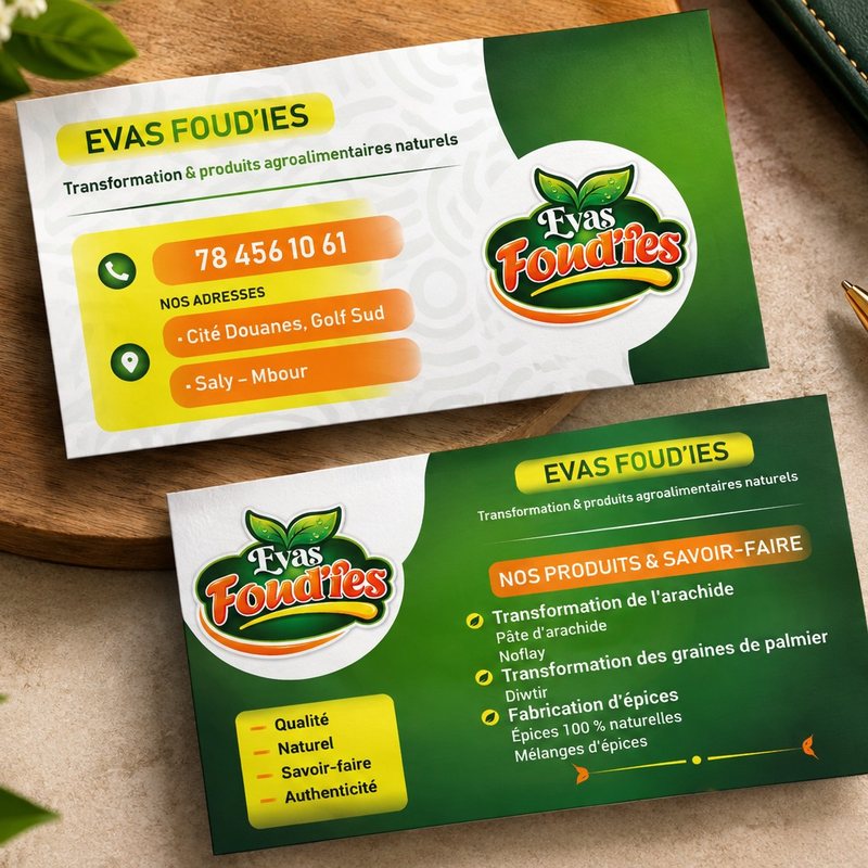 Cartes de visite – Evas Foud'ies (produits agroalimentaires)