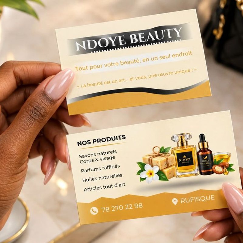 Cartes de visite – Ndoye Beauty (produits de beauté)