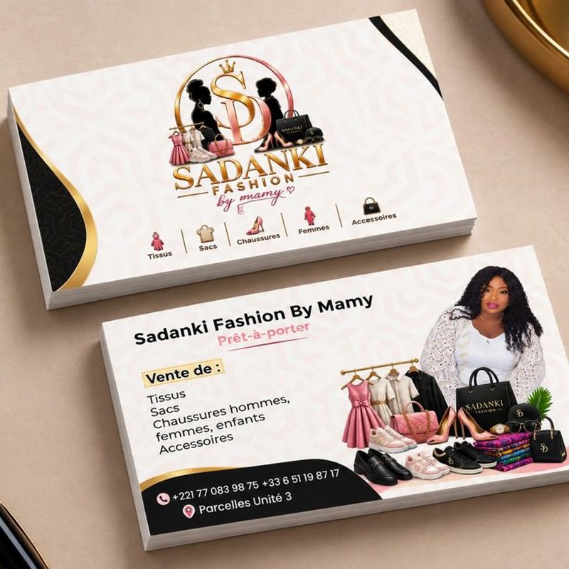 Cartes de visite – Sadanki Fashion (prêt-à-porter)