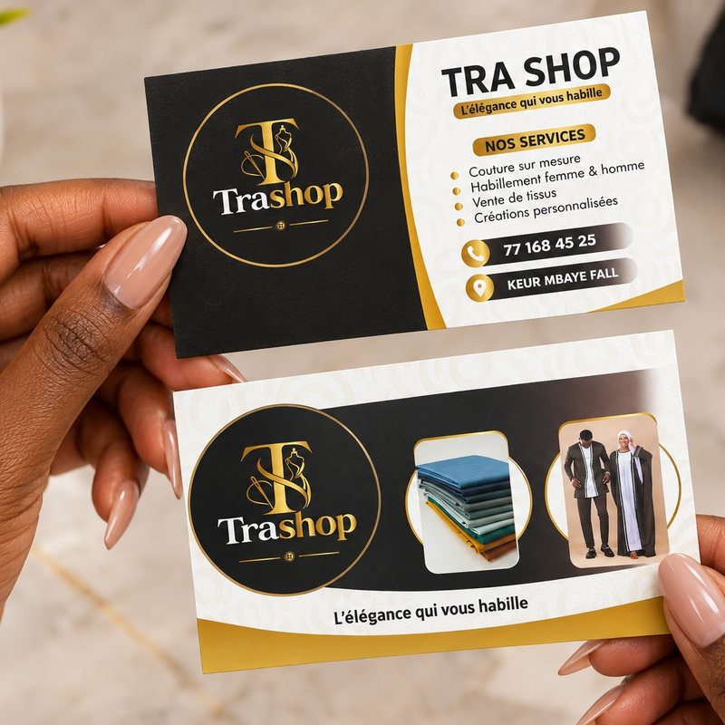 Cartes de visite – Tra Shop (couture & habillement)