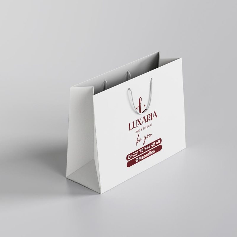 Sac shopping – Luxaria (blanc, format paysage)