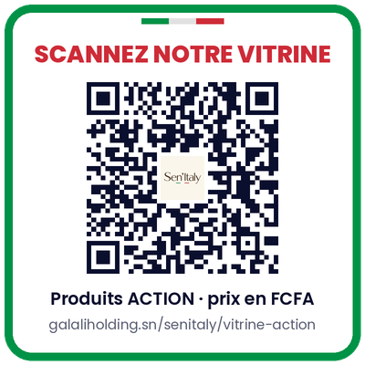 QR code : scannez notre vitrine Sen'Italy