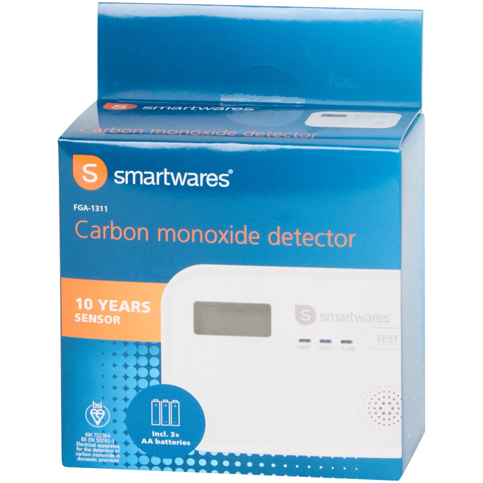 Détecteur de monoxyde de carbone Smartwares FGA-1311