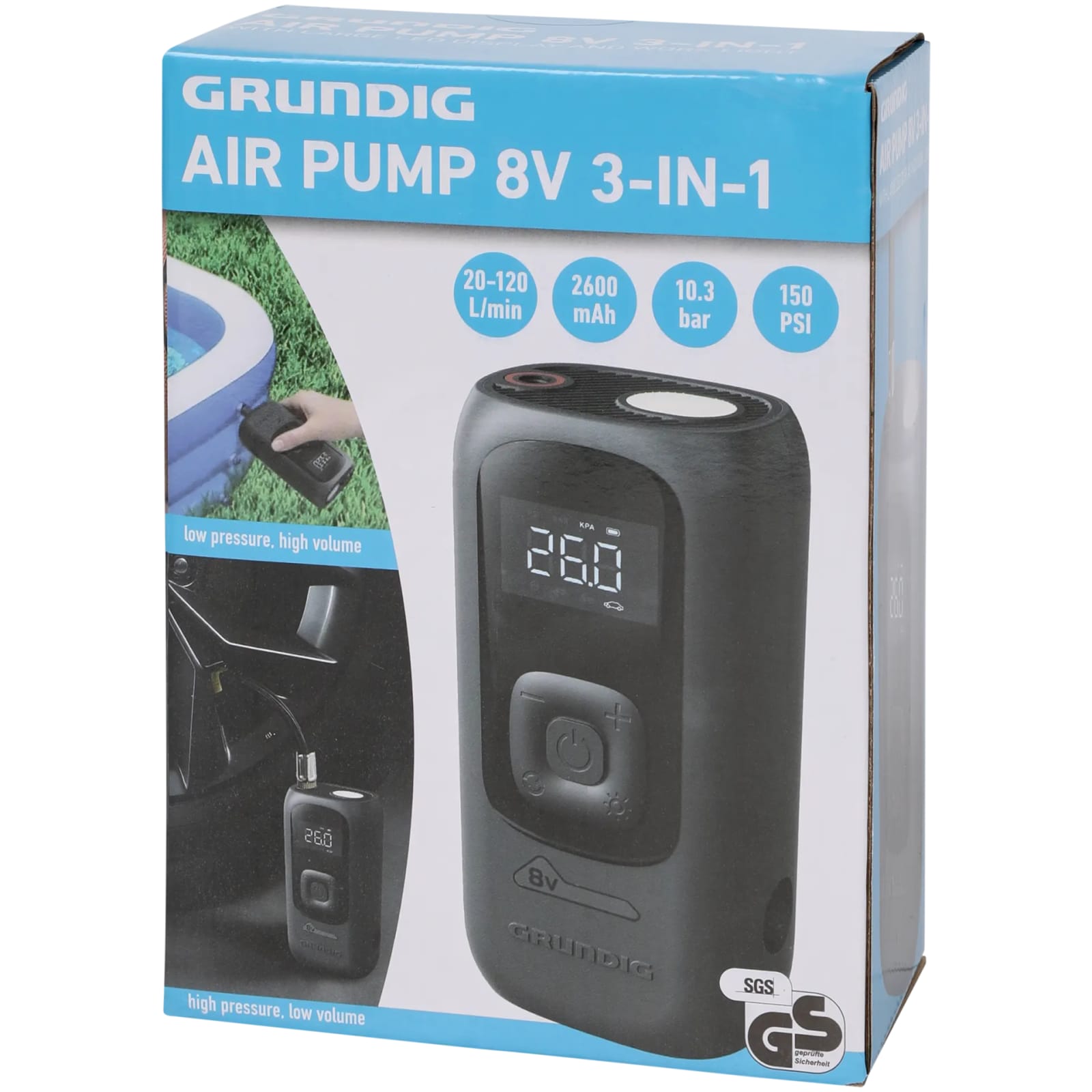 Gonfleur sans fil 3 en 1 Grundig